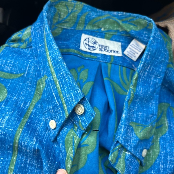 Reyn Spooner green blue Classic Button Down Aloha Shirt size XXLarge new